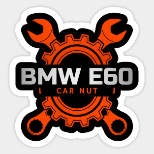 BMW E60 CAR NUT WITH GEAR & 2 SPANNERS Sticker